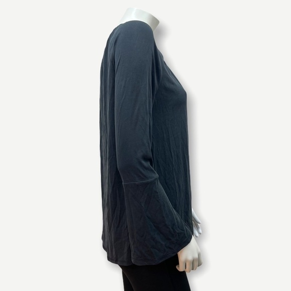 KELLY Clinton Kelly Knit Top Bell Sleeves Black - Picture 2 of 4